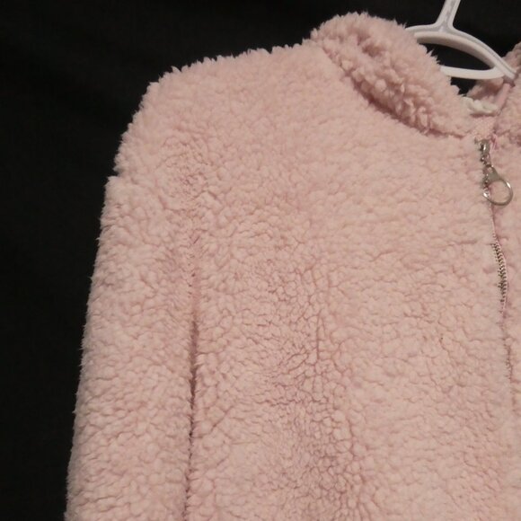 WEEKEND EDITION | small | Light Pink Hooded Teddy Jacket | Loop Zip Pull | GUC - Picture 4 of 16